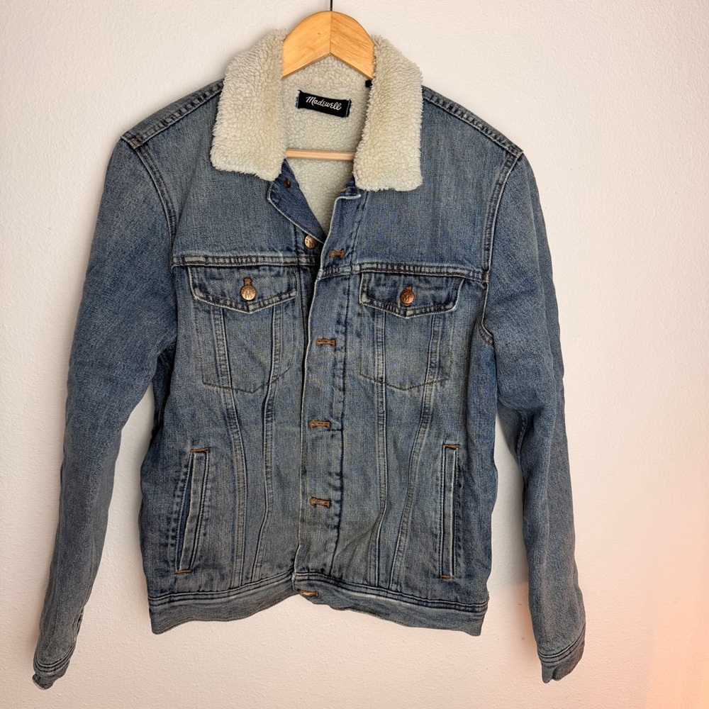 Madewell Men’s Sherpa Classic Jean Jacket Medium - Picture 5 of 16